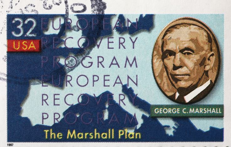 Stamp with George C. Marshall