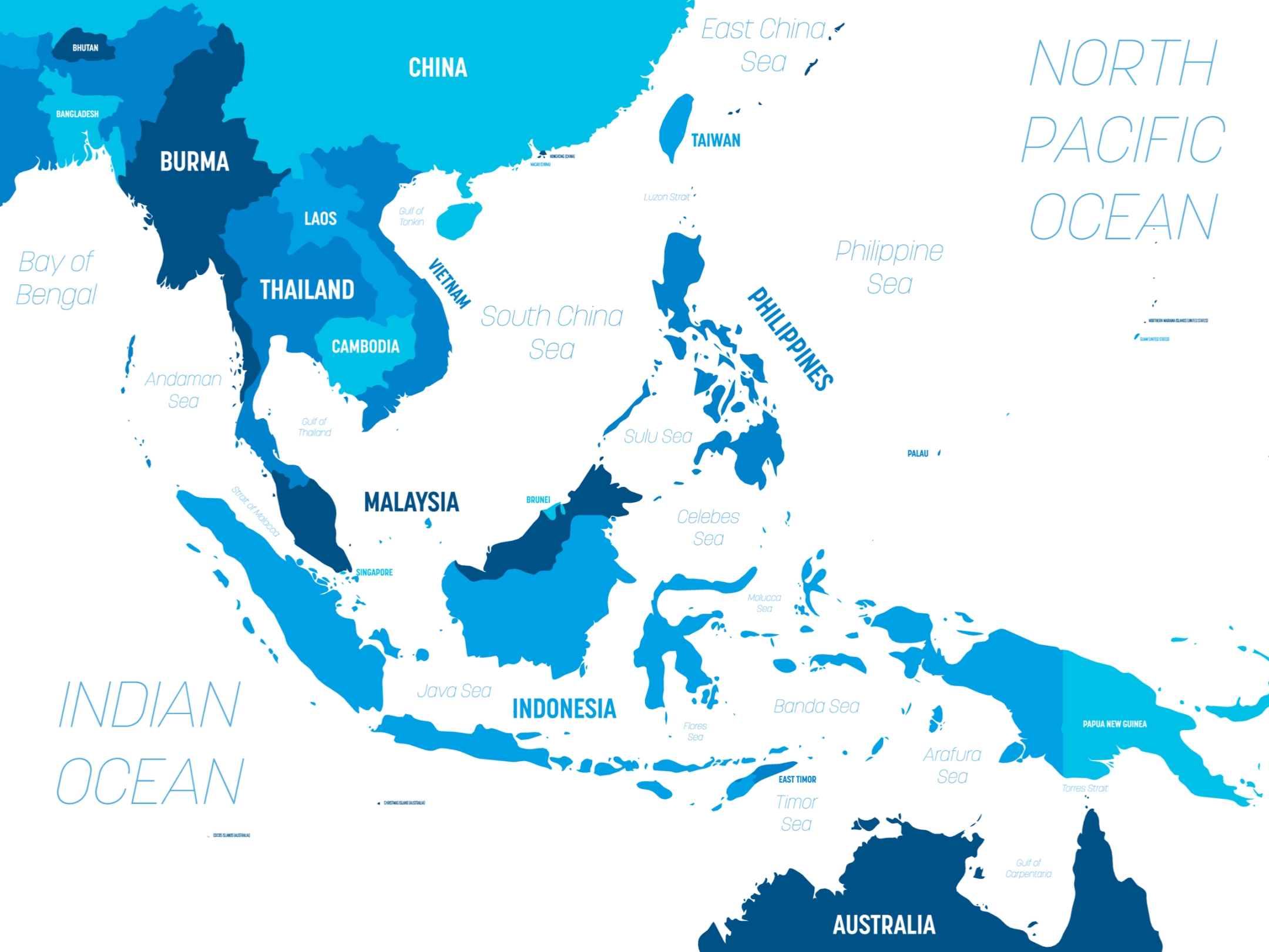 Map of the Indo-Pacific Region