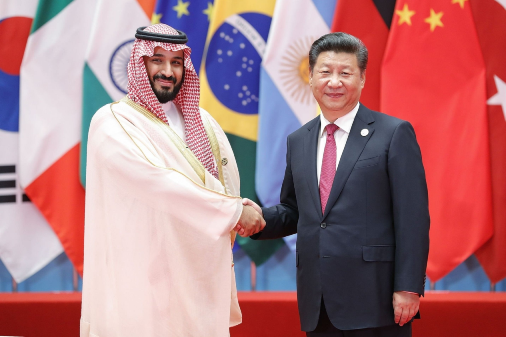 Xi Jinping and Mohammed bin Salman bin Abdulaziz Al Saud