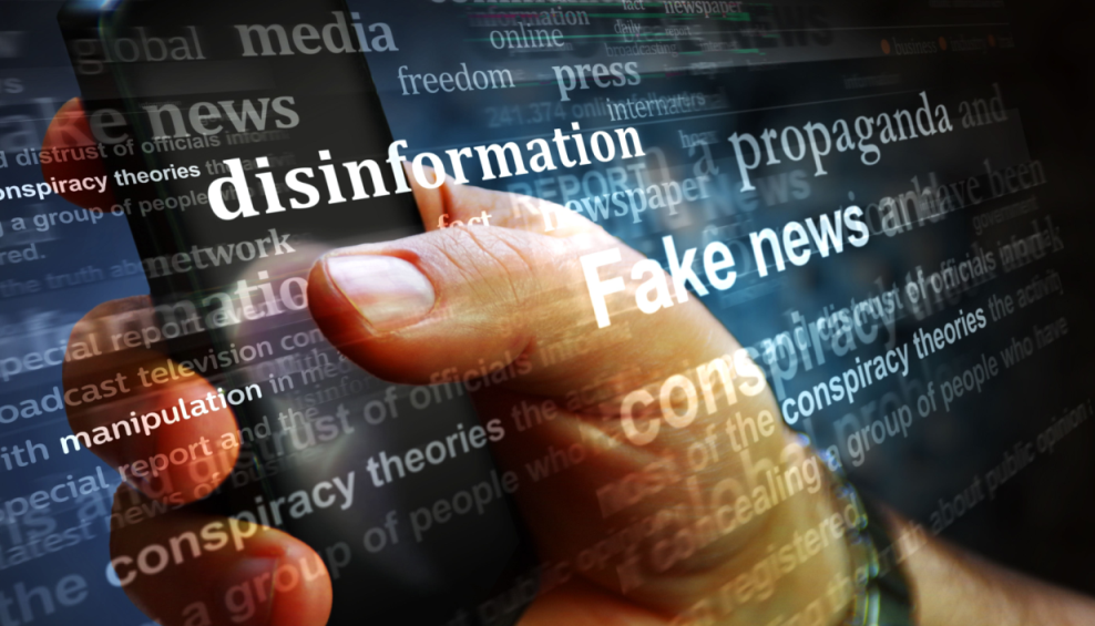 Fake news propaganda conspiracy theories disinformation manipulation. Headline news titles international media abstract concept 3d illustration.