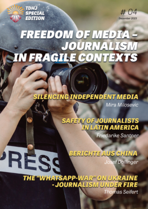 Cover Page Special Edition "FREEDOM OF MEDIA – JOURNALISM IN FRAGILE CONTEXTS"