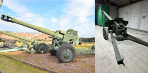 Two Howitzer systems compared: a real one and a mock-up.[12], [13]