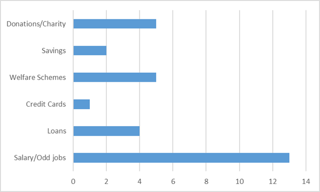 Sources of income by small cells; Source: Oftedal, 2015.