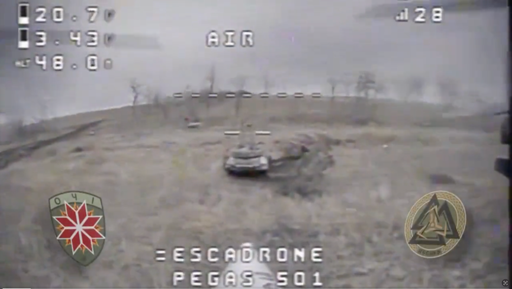 FPV UAV Destroying T-90 Tank.[28]